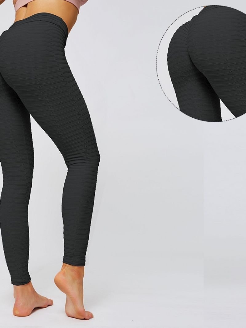 Stribet Nylon Kvinde Ankel Længde Yoga Bukser Høj Talje Tiktok Leggings