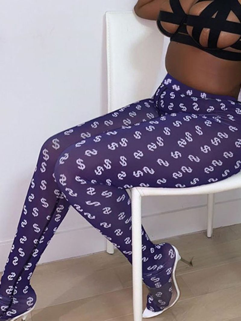 Udskriv Anti-Sved Yogabukser Til Kvinder Med Høj Talje Tiktok Leggings