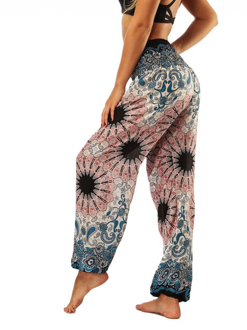 Yoga Harem Bukser Med Bohemian Floral Print