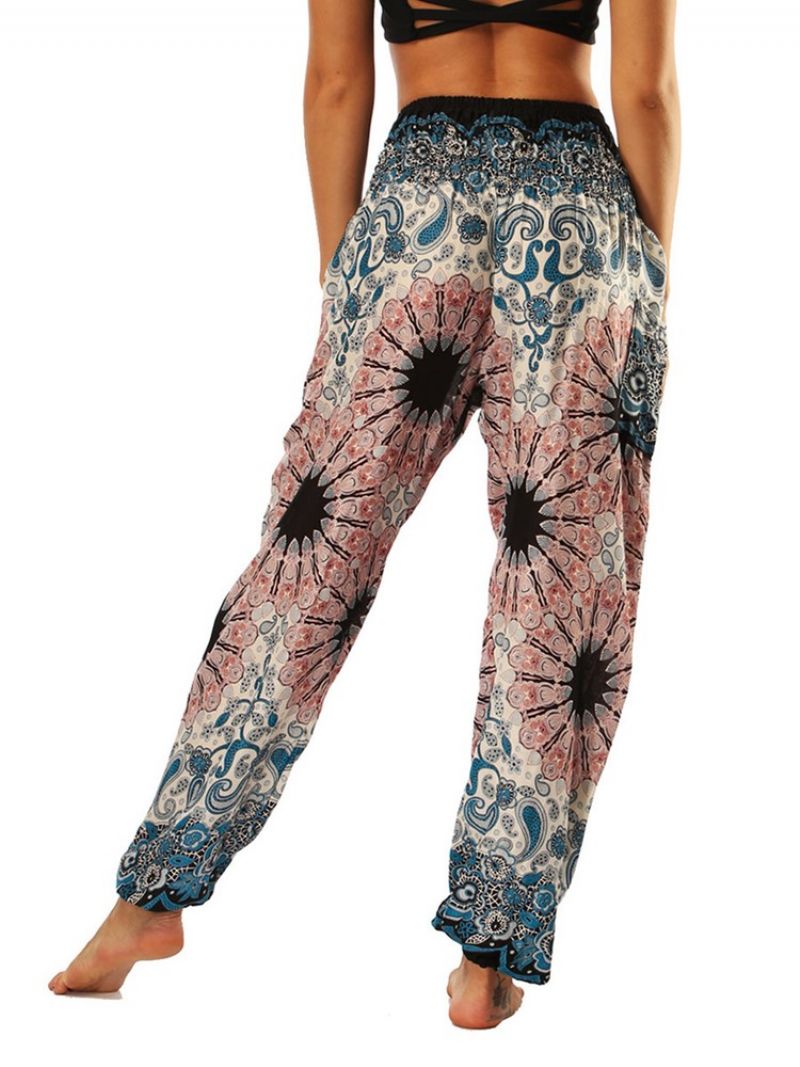 Yoga Harem Bukser Med Bohemian Floral Print