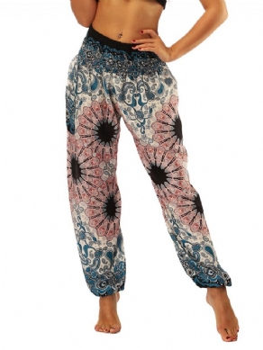 Yoga Harem Bukser Med Bohemian Floral Print