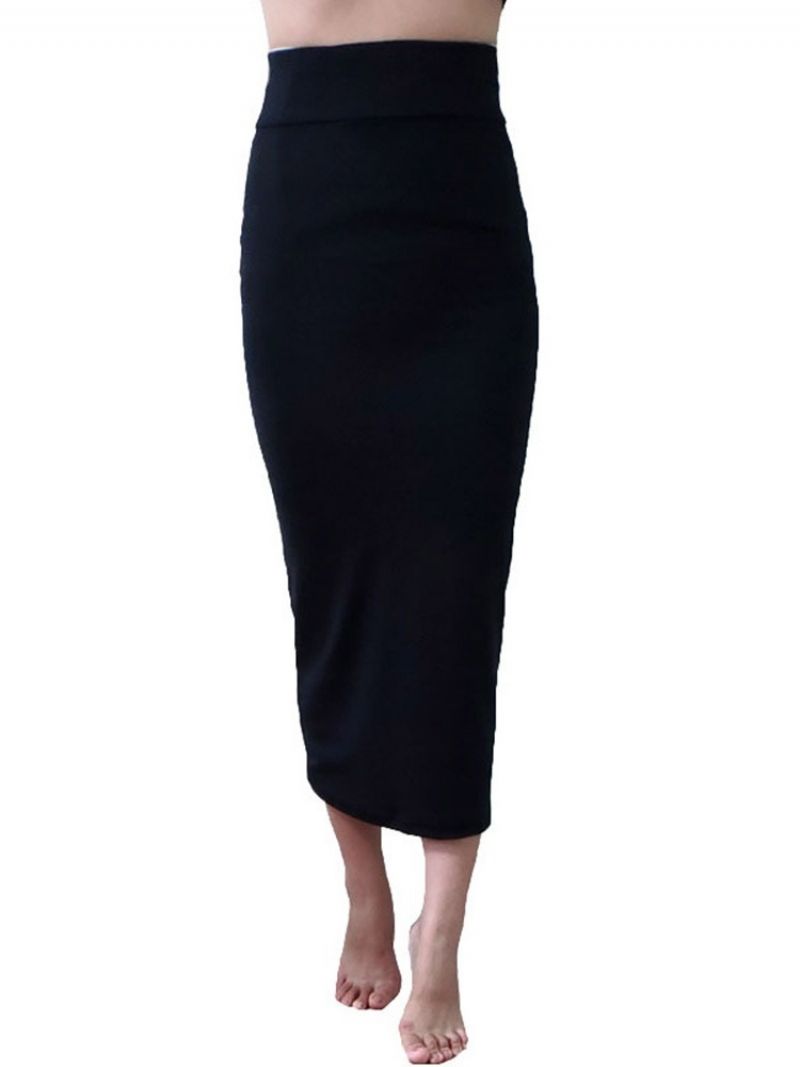 Mid-Calf Bodycon Almindelig Sexet Nederdel