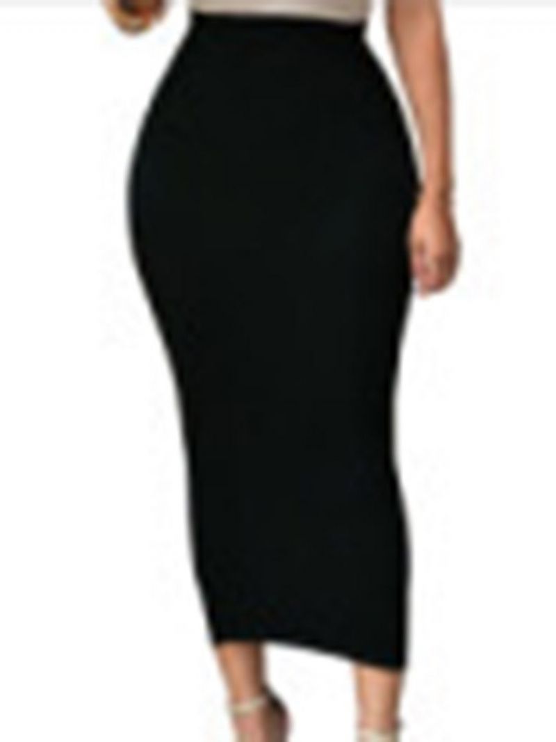 Mid-Calf Bodycon Almindelig Sexet Nederdel