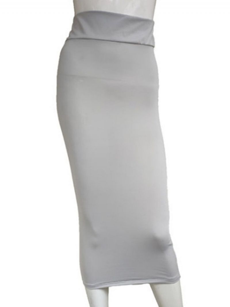 Mid-Calf Bodycon Almindelig Sexet Nederdel