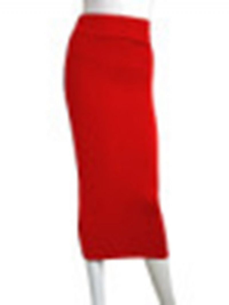 Mid-Calf Bodycon Almindelig Sexet Nederdel