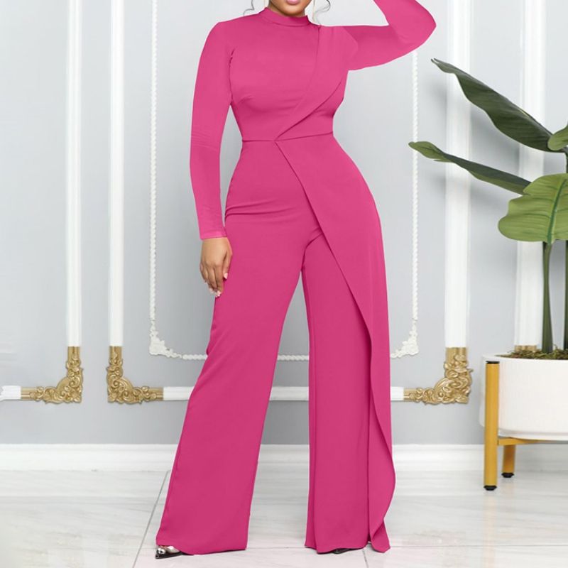 Almindelig Asymmetrisk Mode Med Mellemtalje Lige Jumpsuit