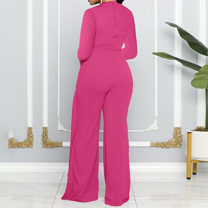 Almindelig Asymmetrisk Mode Med Mellemtalje Lige Jumpsuit