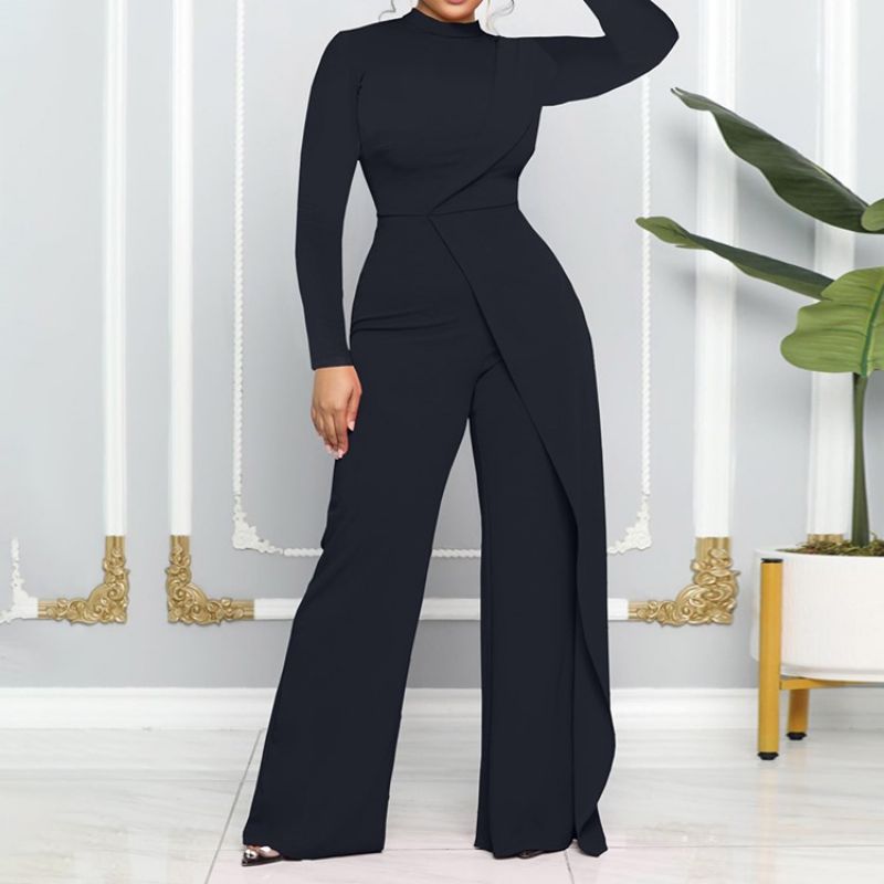 Almindelig Asymmetrisk Mode Med Mellemtalje Lige Jumpsuit