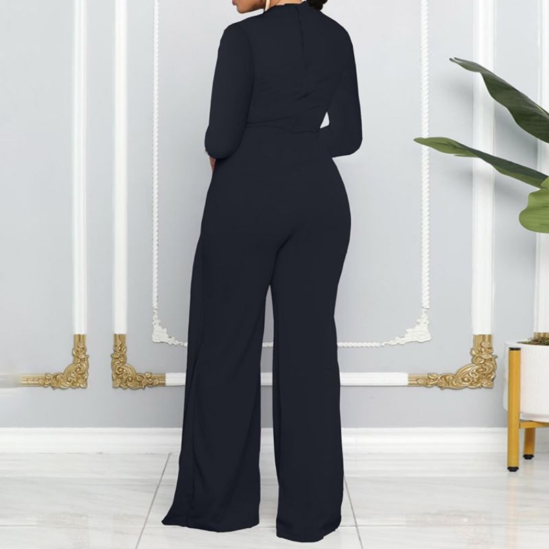 Almindelig Asymmetrisk Mode Med Mellemtalje Lige Jumpsuit