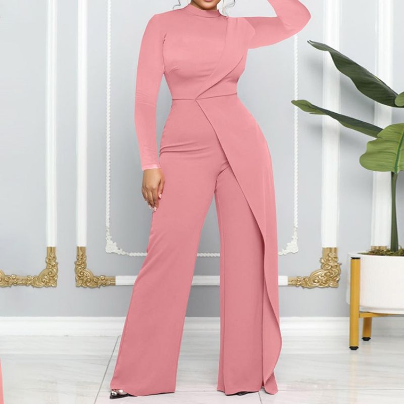 Almindelig Asymmetrisk Mode Med Mellemtalje Lige Jumpsuit