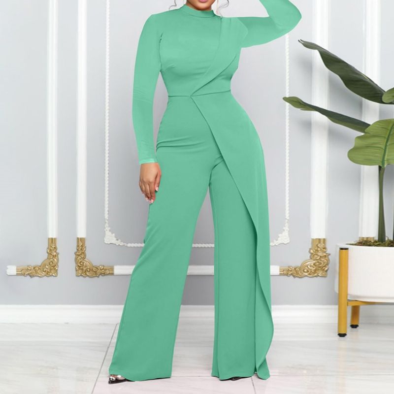 Almindelig Asymmetrisk Mode Med Mellemtalje Lige Jumpsuit