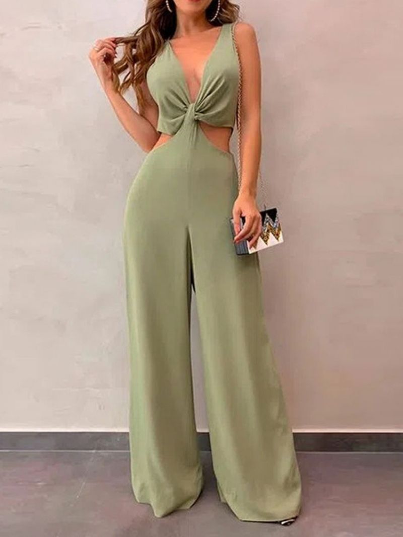 Almindelig Fuld Længde Sexet Kvinders Slim Mid Waist Jumpsuit