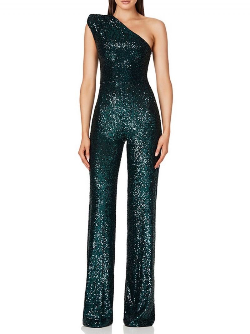 Asymmetrisk Almindelig Western Slim Straight Jumpsuit