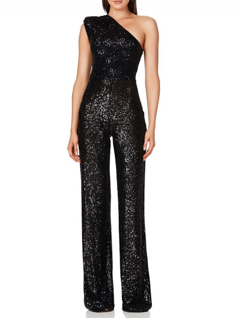 Asymmetrisk Almindelig Western Slim Straight Jumpsuit