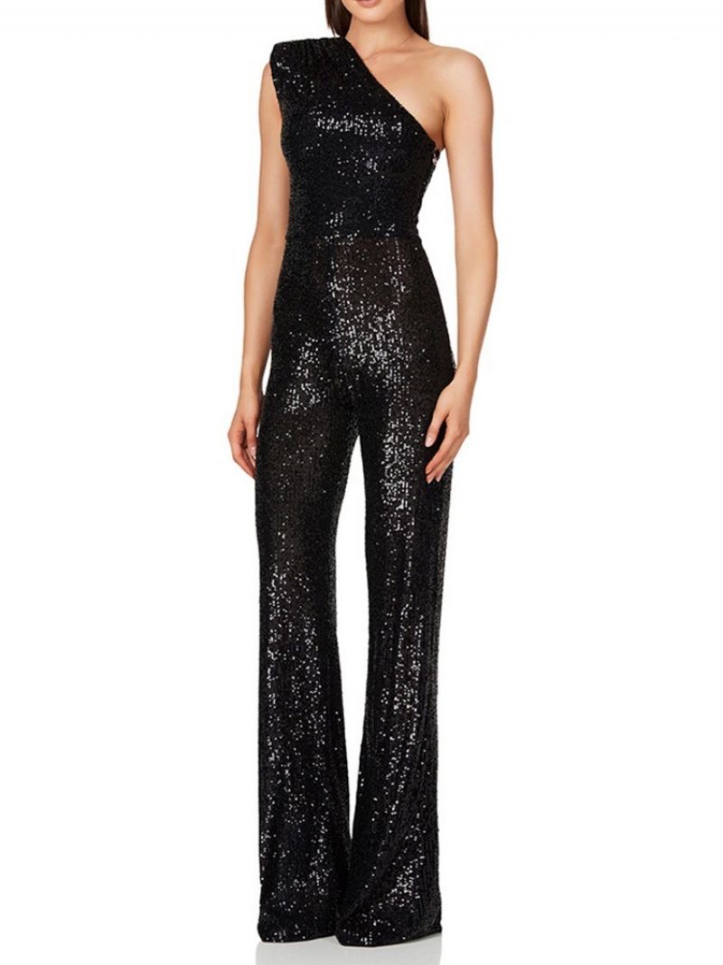 Asymmetrisk Almindelig Western Slim Straight Jumpsuit