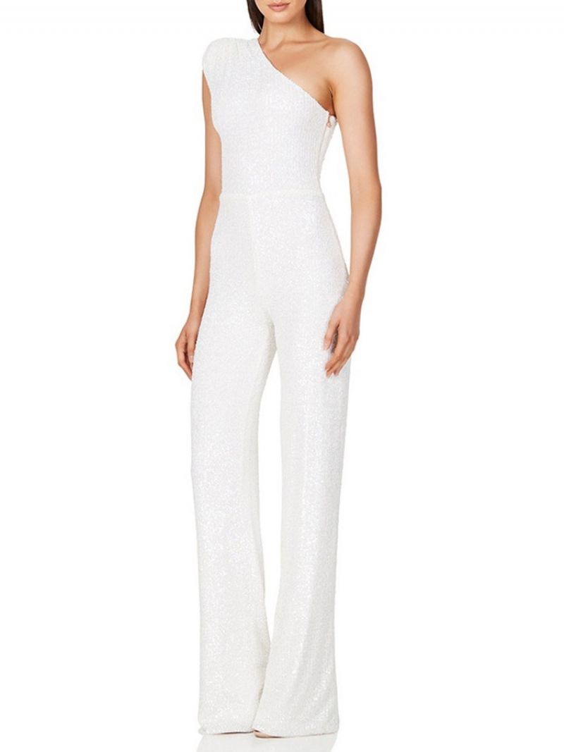 Asymmetrisk Almindelig Western Slim Straight Jumpsuit