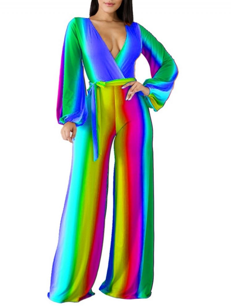 Gradient Stripe Sexet Slim Jumpsuit