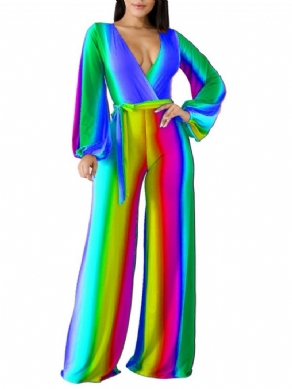 Gradient Stripe Sexet Slim Jumpsuit