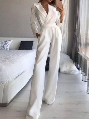 Lomme Fuld Længde Mode Slim Brede Ben Dame Jumpsuit