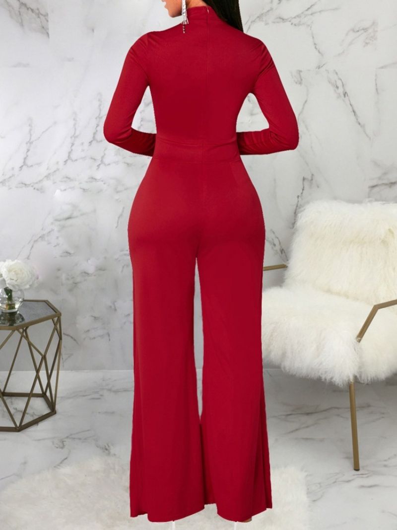 Mode Asymmetrisk Fuld Længde Midtalje Slim Jumpsuit