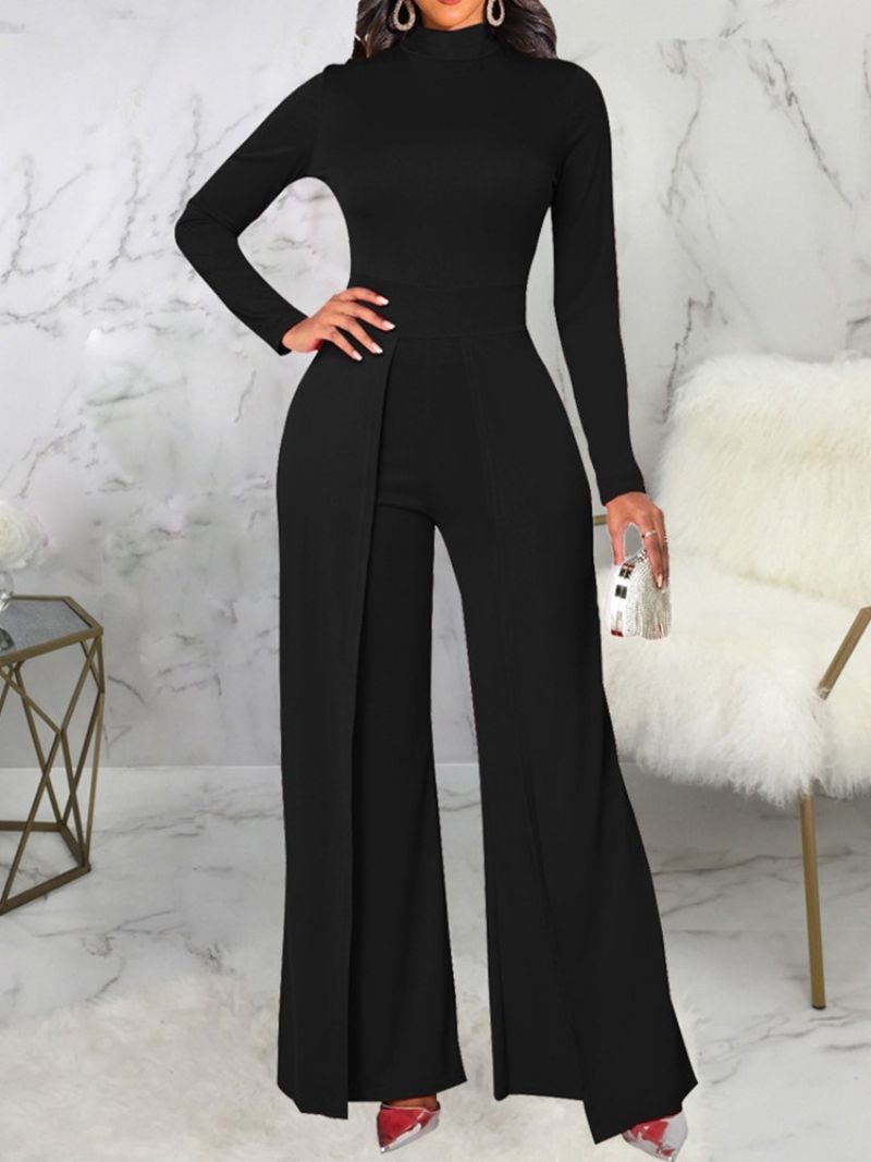 Mode Asymmetrisk Fuld Længde Midtalje Slim Jumpsuit