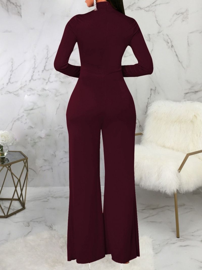 Mode Asymmetrisk Fuld Længde Midtalje Slim Jumpsuit