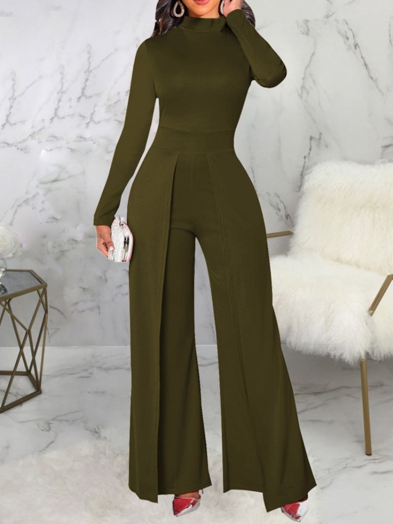 Mode Asymmetrisk Fuld Længde Midtalje Slim Jumpsuit