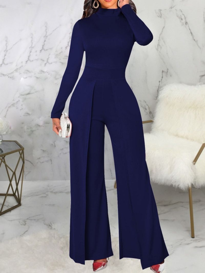 Mode Asymmetrisk Fuld Længde Midtalje Slim Jumpsuit