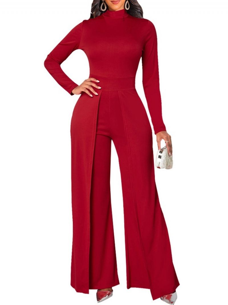 Mode Asymmetrisk Fuld Længde Midtalje Slim Jumpsuit