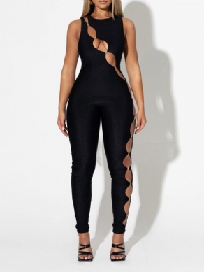 Mode Fuld Længde Asymmetriske Blyant Bukser Skinny Jumpsuit