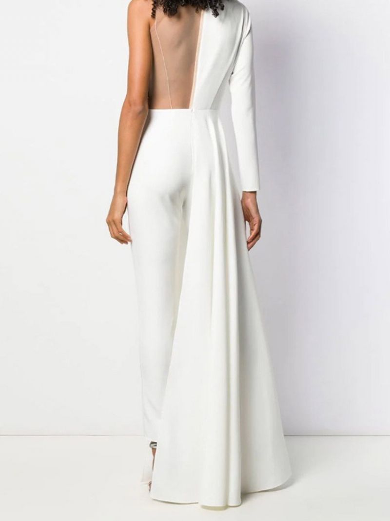 Mode Fuld Længde Pailletter Mid Waist Lige Jumpsuit