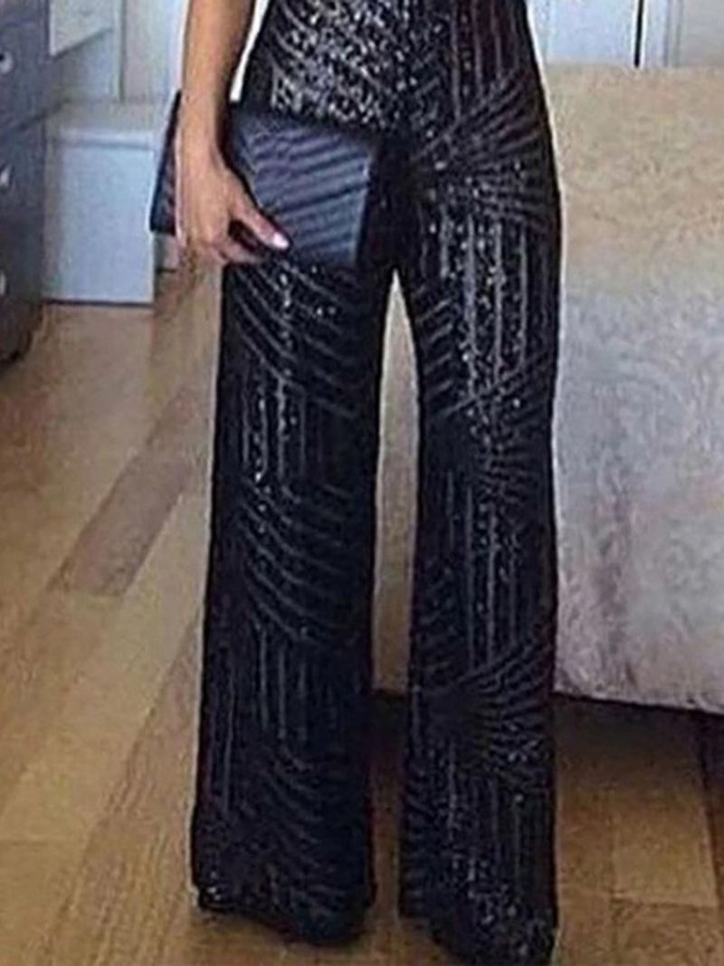 Patchwork Western Slim Straight Jumpsuit I Fuld Længde