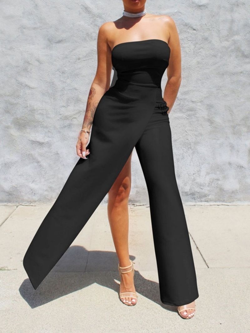 Plain Prom Patchwork Sexet Slim Jumpsuit