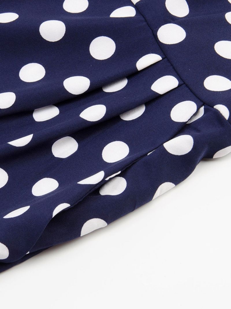 Polka Dots Bæltestrop Wide-Leg Slim Jumpsuit