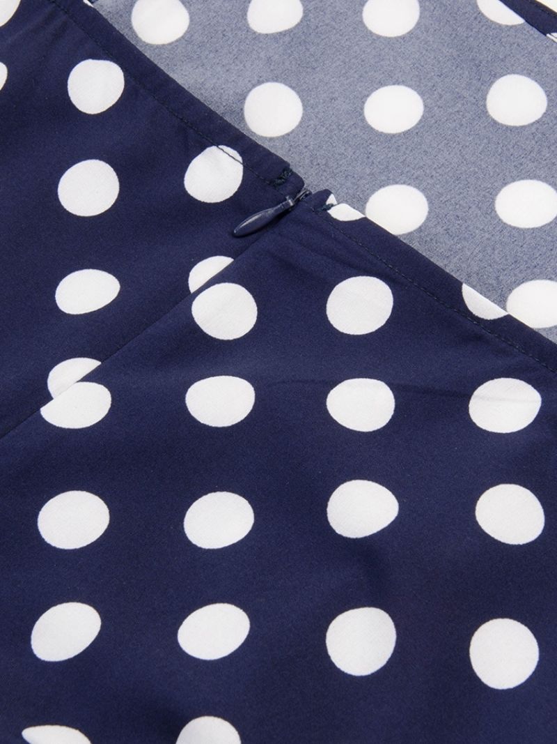 Polka Dots Bæltestrop Wide-Leg Slim Jumpsuit