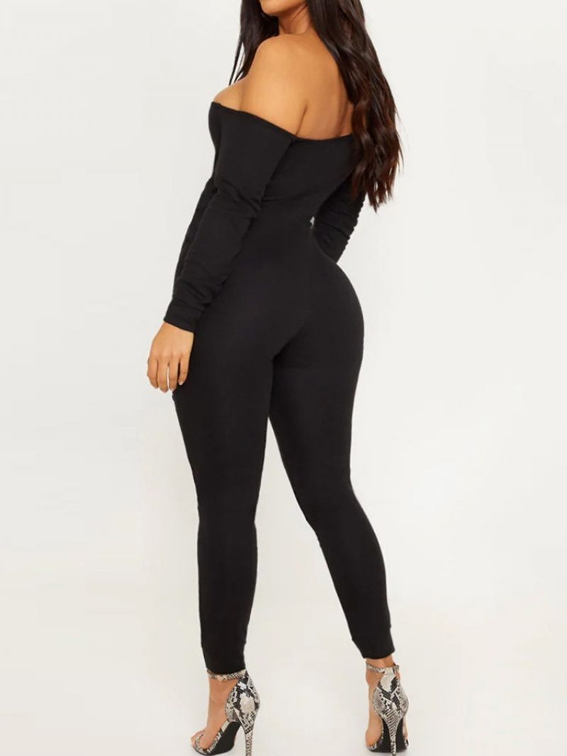 Snøring Almindelig Ankellængde Skinny Pencil Pants Jumpsuit