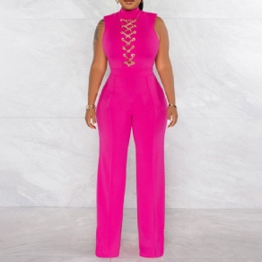 Western Fuld Længde Chain Slim Straight Jumpsuit