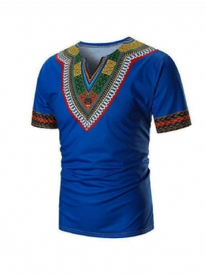 Afrikansk Mode Dashiki Etnisk Kortærmet T-Shirt Til Mænd