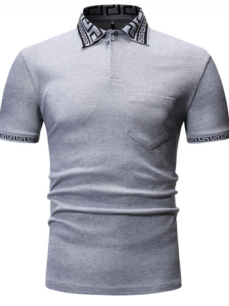 Afslappet Print Herre Poloshirt