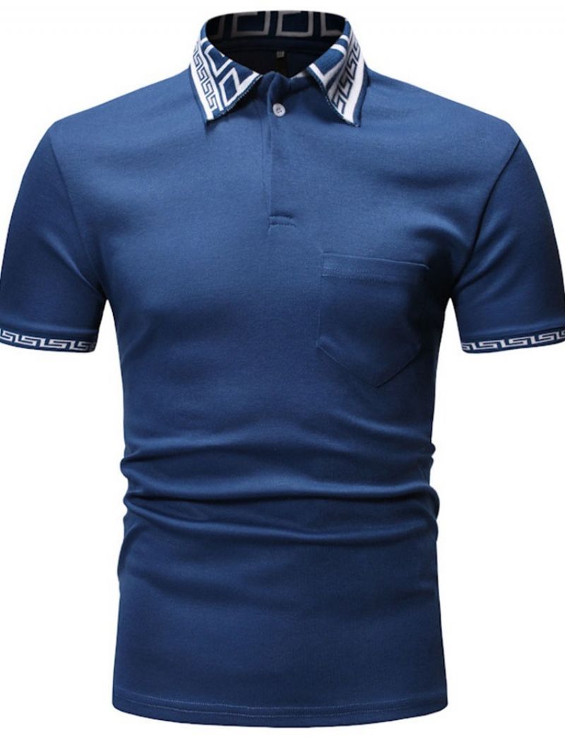 Afslappet Print Herre Poloshirt