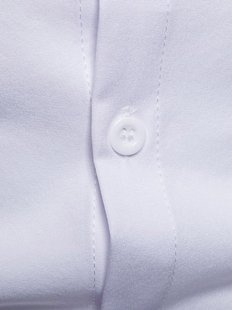 Broderitrykt Slim Button Up Mænds Fritidsskjorter