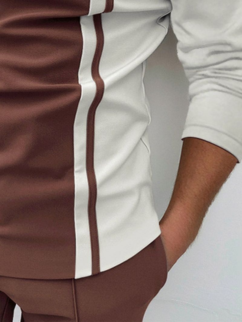 Mode Polo Neck Color Block Polo Shirt