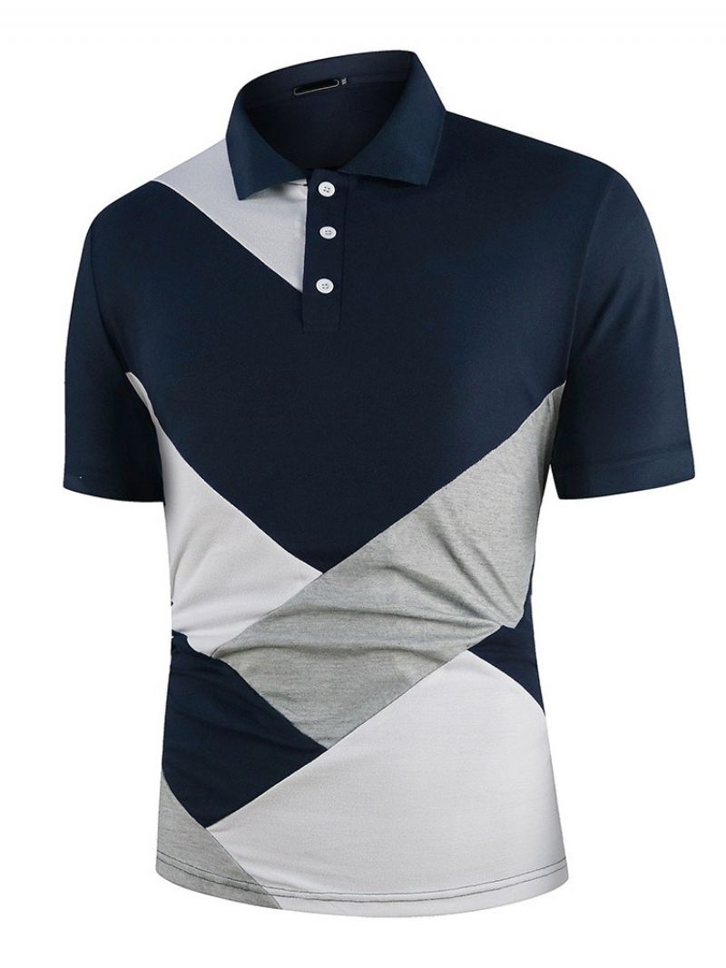 Patchwork Color Block England Poloshirt