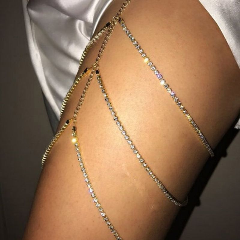 Almindelig Diamante Anklet (Kun 1 Billede)