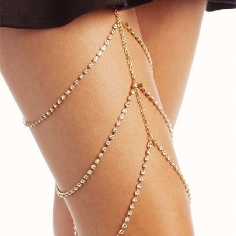 Almindelig Diamante Anklet (Kun 1 Billede)