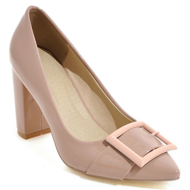 Charmerende Patent Læder Point Toe Pumps