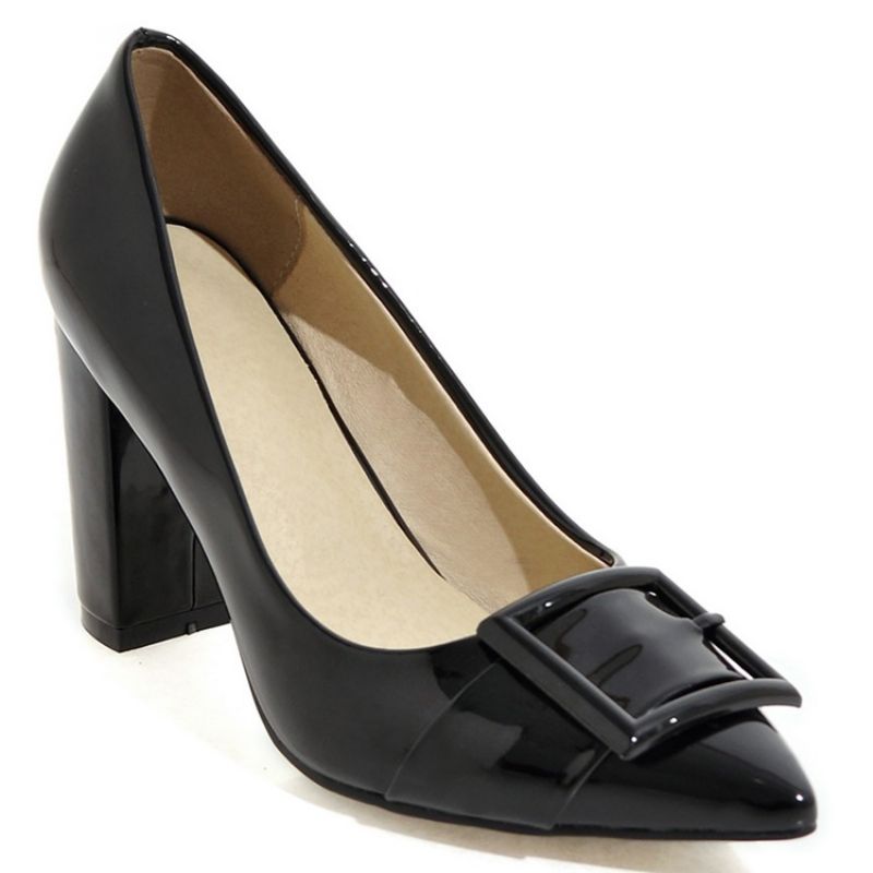 Charmerende Patent Læder Point Toe Pumps