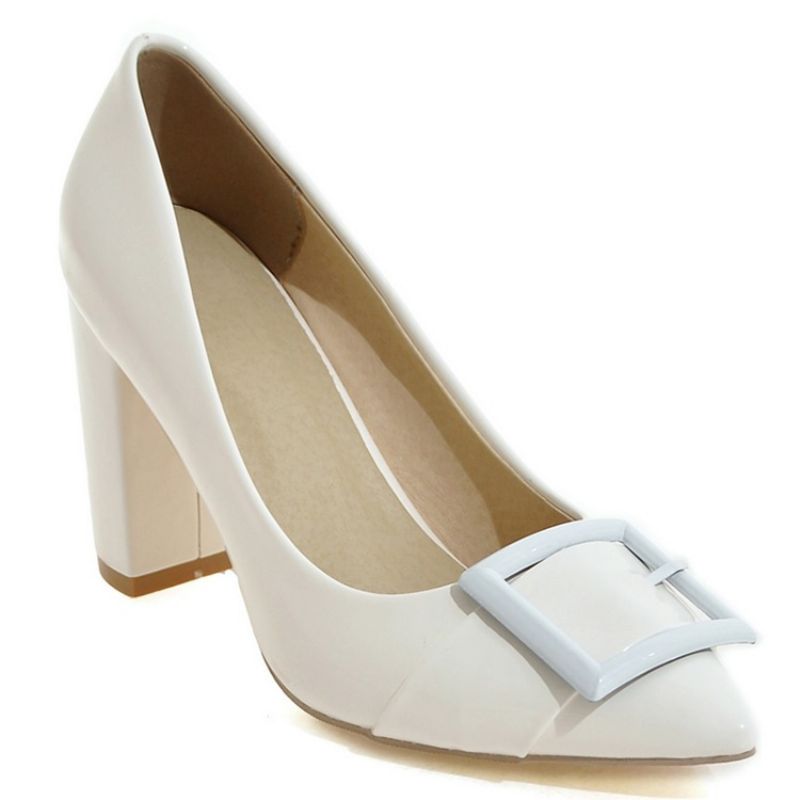 Charmerende Patent Læder Point Toe Pumps