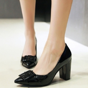 Charmerende Patent Læder Point Toe Pumps