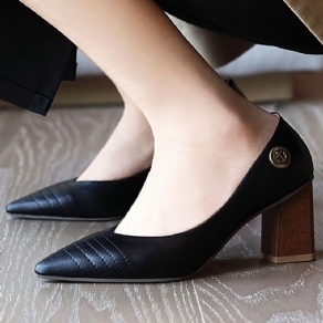 Tråd Chunky Heel Pointed Toe Pumps